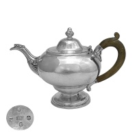 George III  Scottish Silver Tea Pot Edinburgh 1801